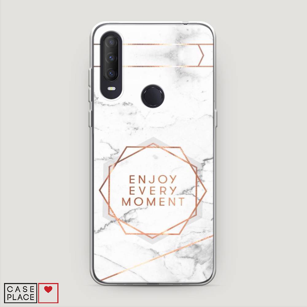 

Чехол Awog на Alcatel 1S (2020) / Алкатель 1S (2020) "Enjoy every moment мрамор", Разноцветный, 170850-7