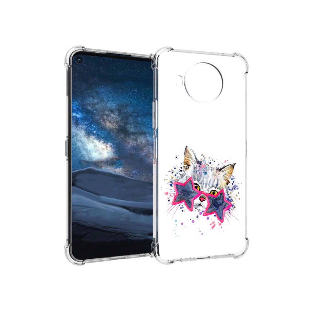 

Чехол MyPads Tocco для Nokia 8.3 звездные очки (PT227053.110.353), Прозрачный, Tocco
