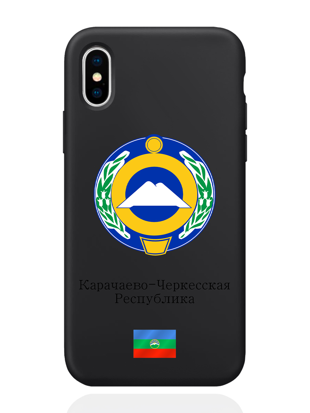 фото Чехол signumcase для iphone x/xs герб карачаево-черкесской республики черный