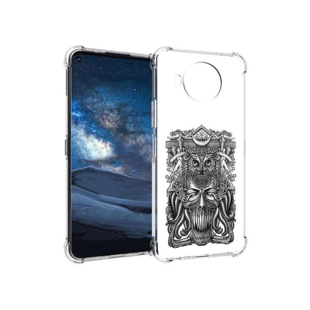 

Чехол MyPads Tocco для Nokia 8.3 зубастая сова (PT227053.110.369), Прозрачный, Tocco