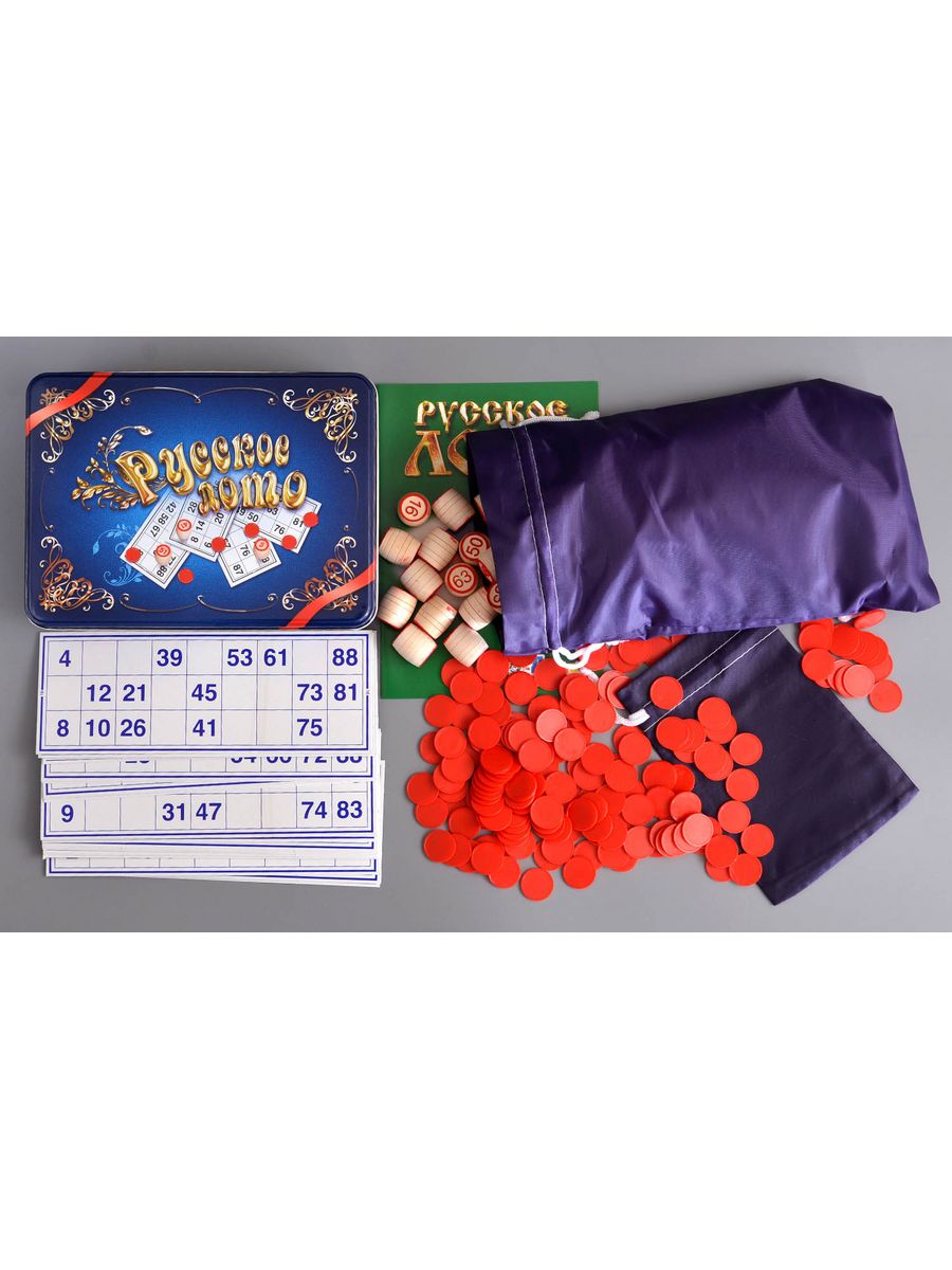 

Настольная игра АРЧИ Русское лото в жестяной коробке