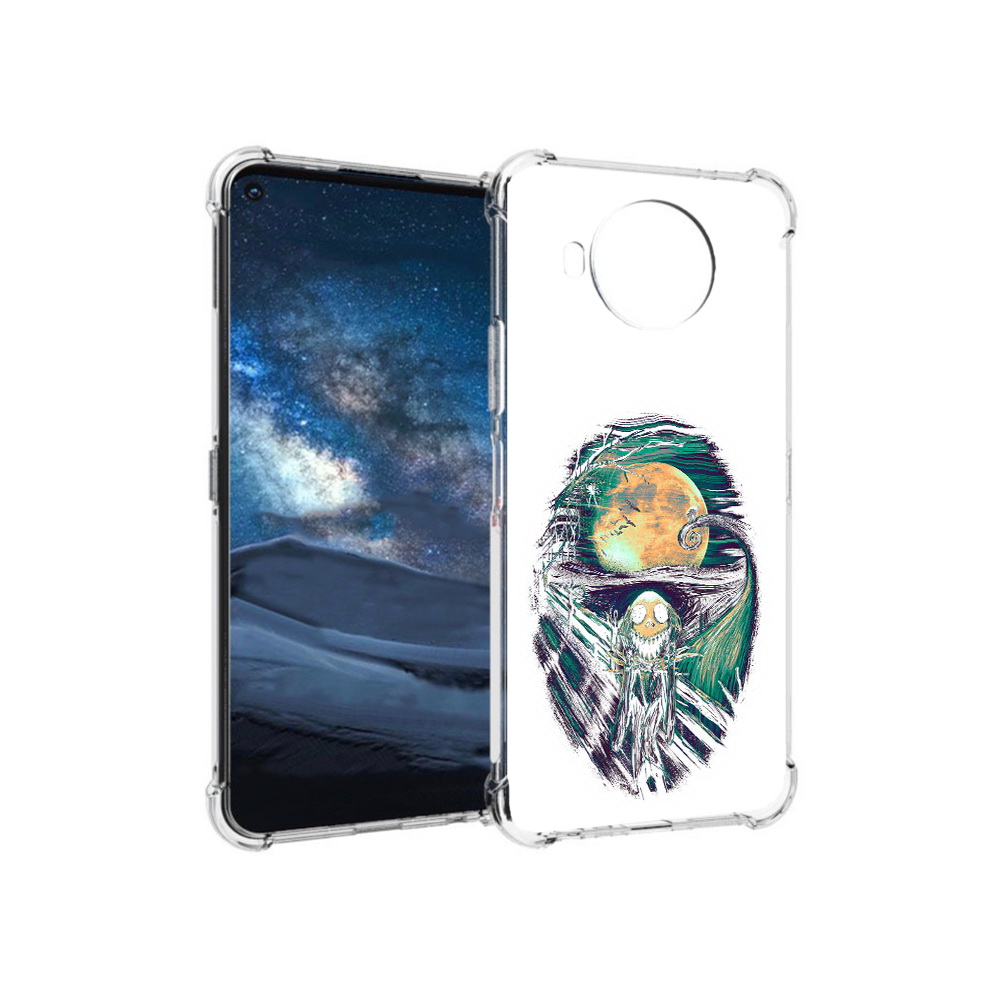 

Чехол MyPads Tocco для Nokia 8.3 зубастое существо абстракция (PT227053.110.370), Прозрачный, Tocco