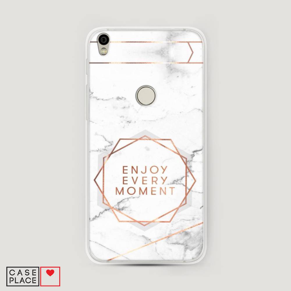 

Чехол Awog на Alcatel Shine Lite / Алкатель Shine Lite "Enjoy every moment мрамор", 170350-7