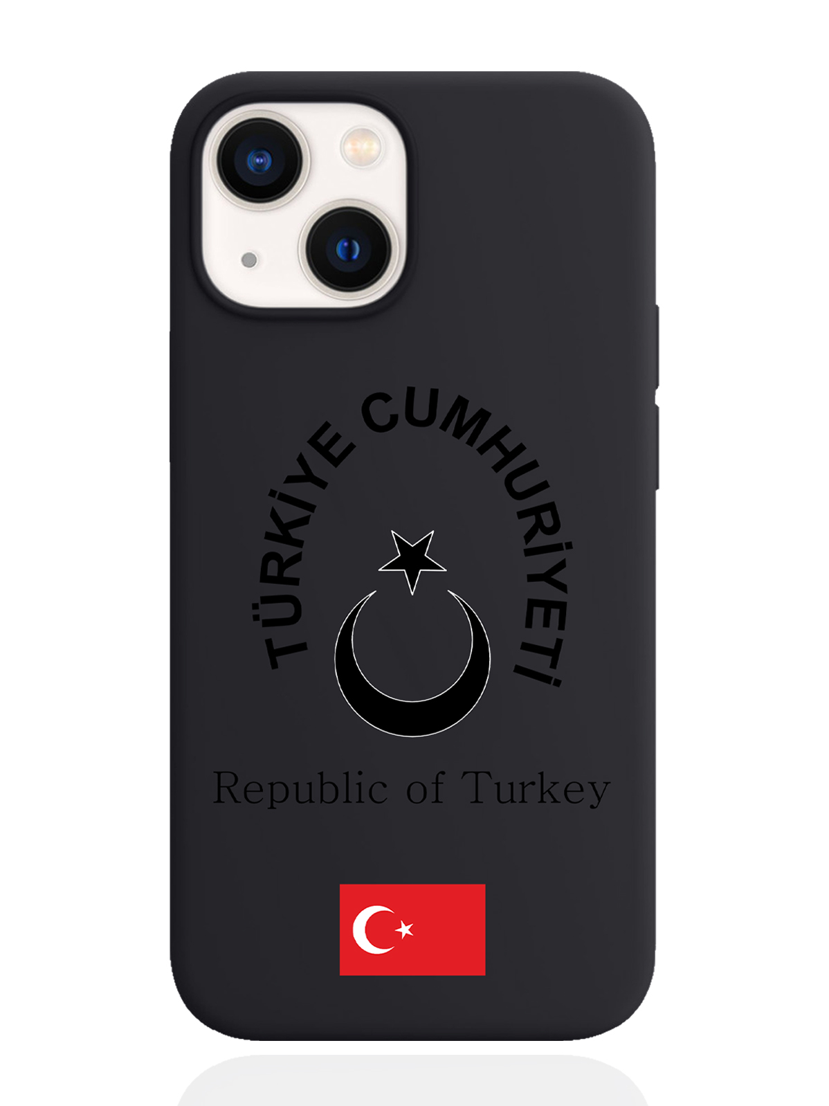 

Чехол SignumCase для iPhone 13 mini Черный лаковый Герб Турции черный
