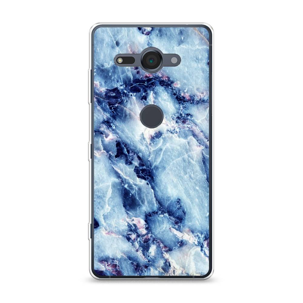

Чехол для Sony Xperia XZ2 Compact "Мрамор с синими прожилками", Синий, 52950-3