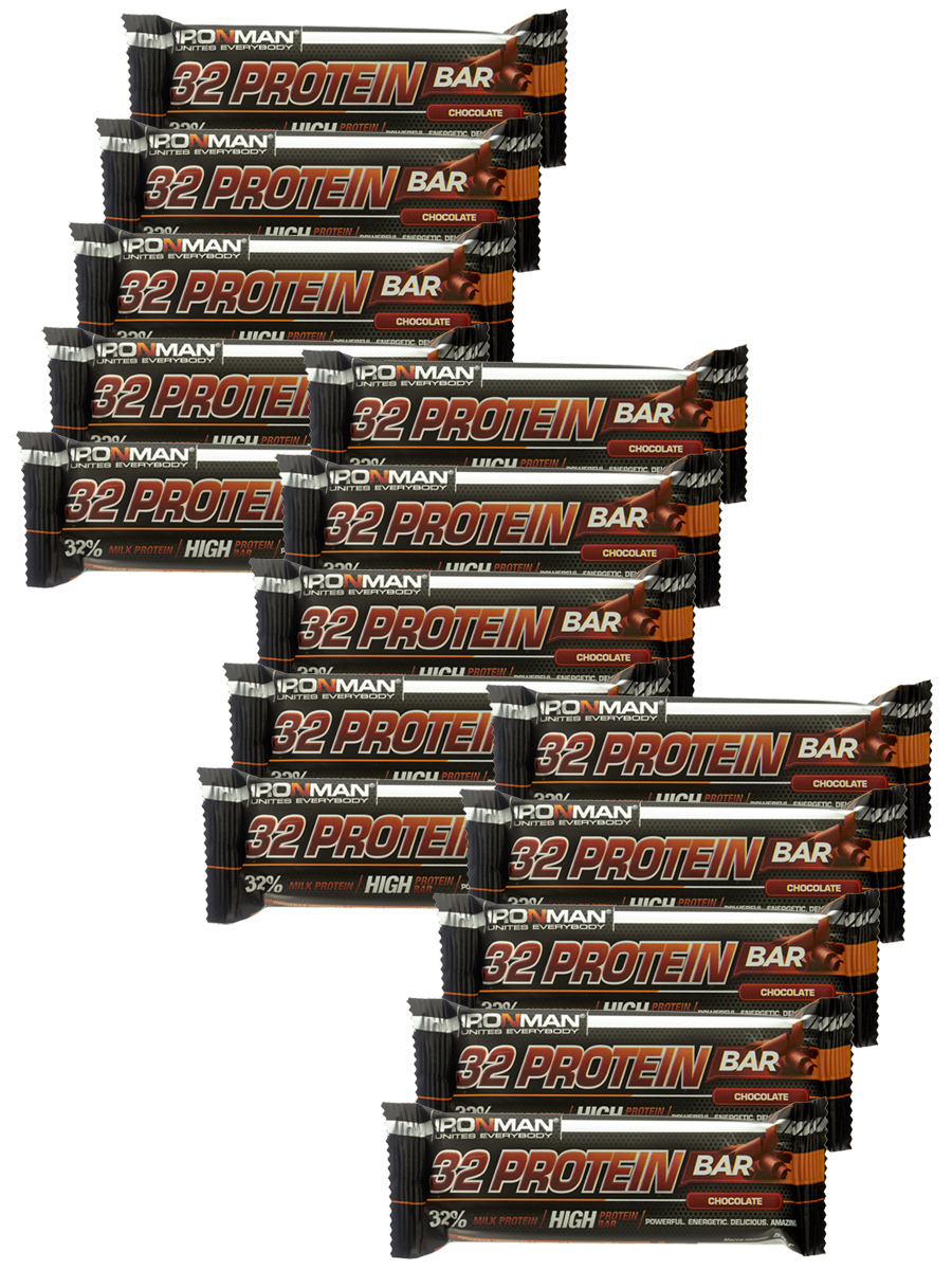 Протеиновый батончик Ironman 32% Protein bar Шоколад 15х50г