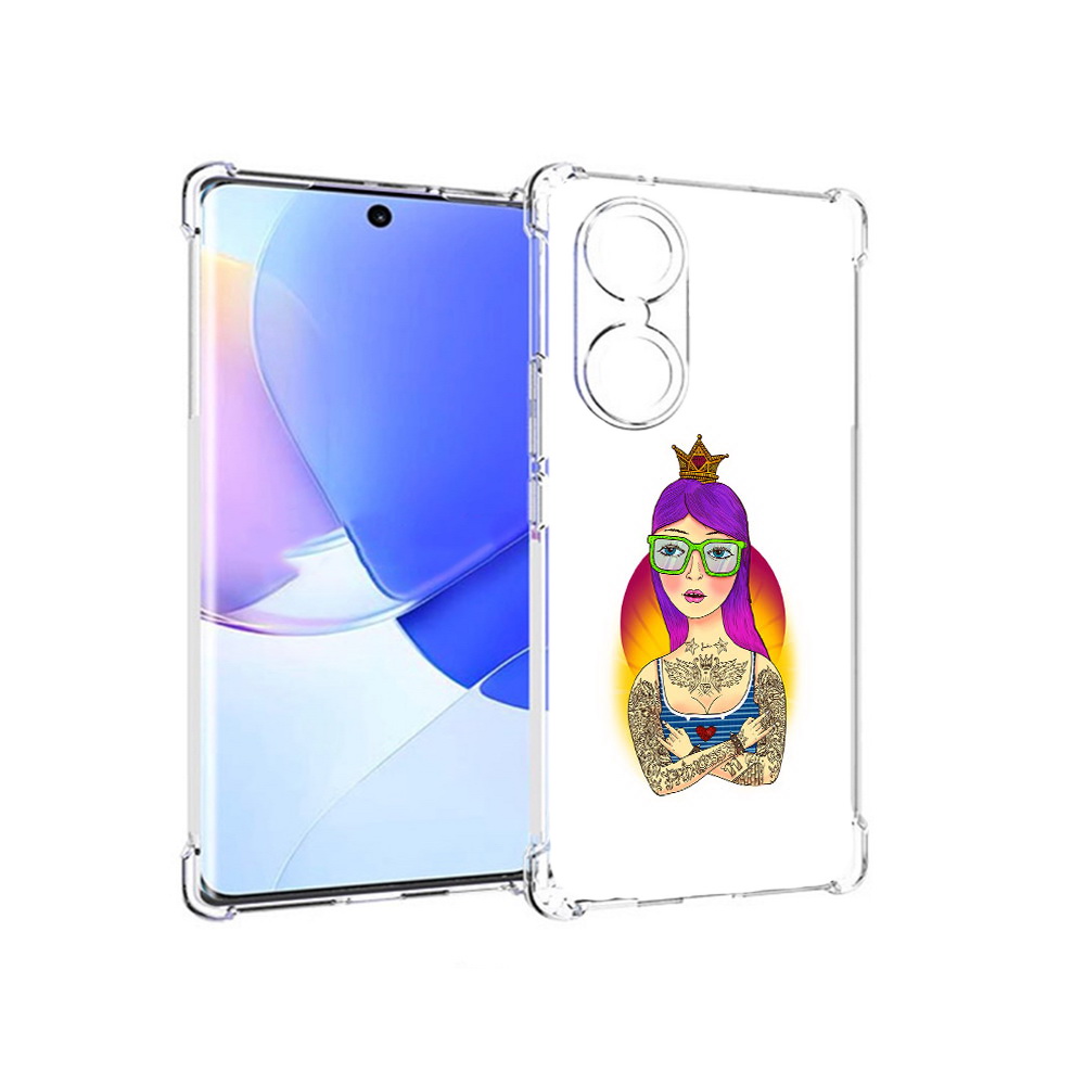 

Чехол MyPads Tocco для Honor 60 девушка в татуировках с короной, Прозрачный, Tocco