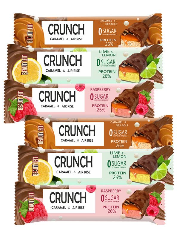 

Протеиновый батончик BEAUTY.FIT CRUNCH без сахара Ассорти 6x40г