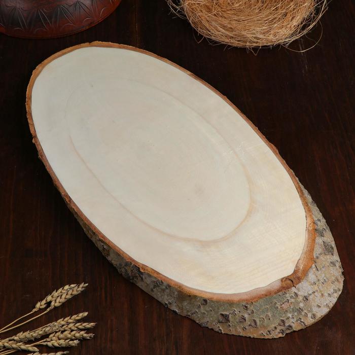 

Спил осины, косой, 60х28 ±2см, Бежевый