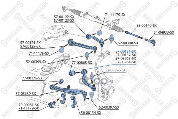 

57-00131-SX_рычаг задний нижний левый! Audi A6 all 04>