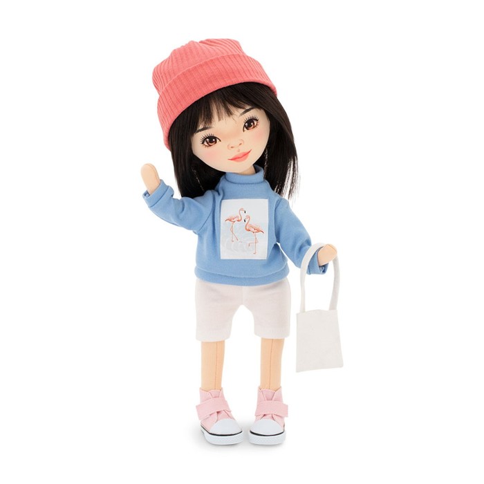 Мягкая кукла Orange Toys Lilu в голубой толстовке, 32 см, серия спортивный стиль orange toys lilu в зеленом свитере серия весна 32 см