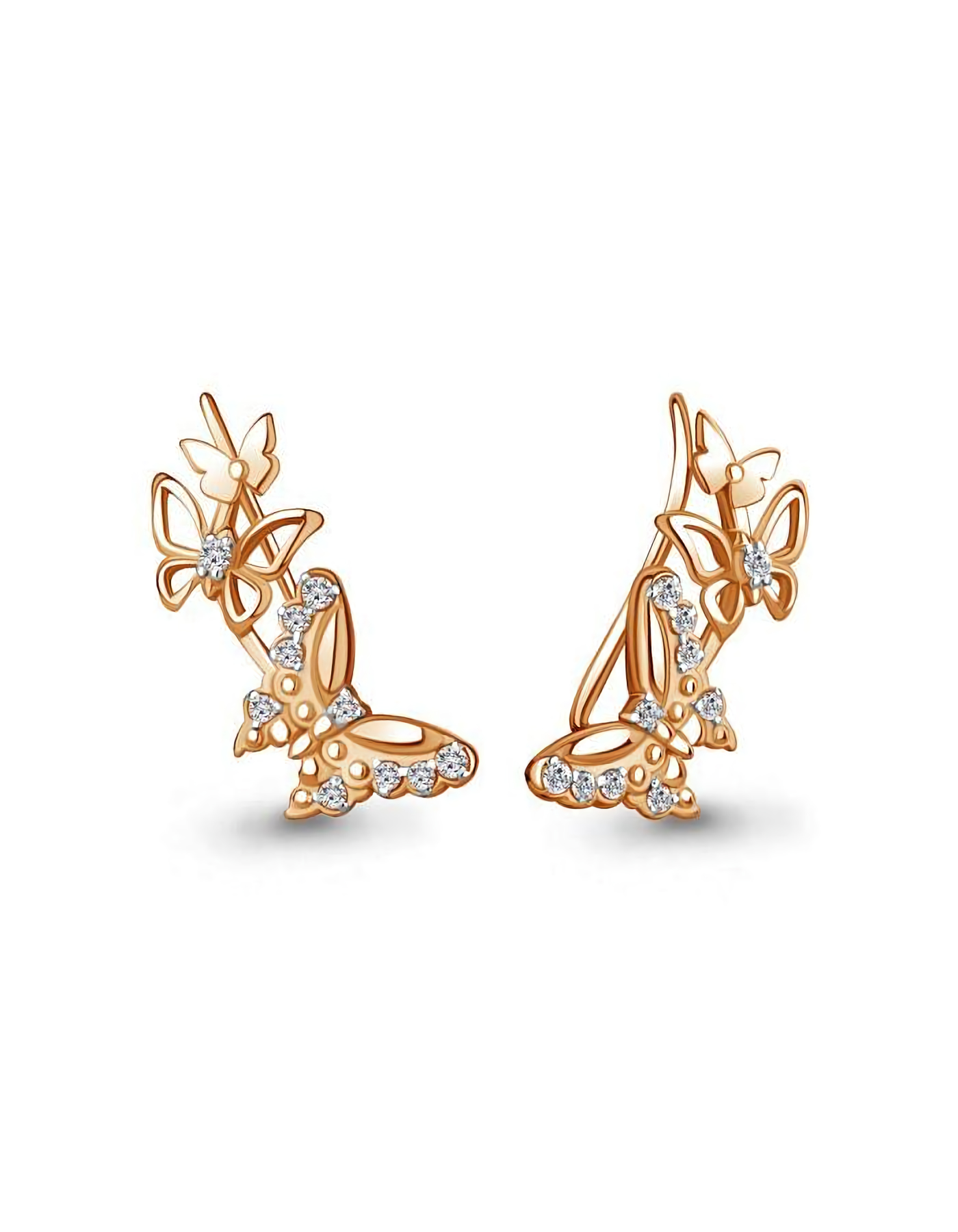 

Серьги каффы из серебра TEO MAORI 849378А.6, фианит, 849378А.6