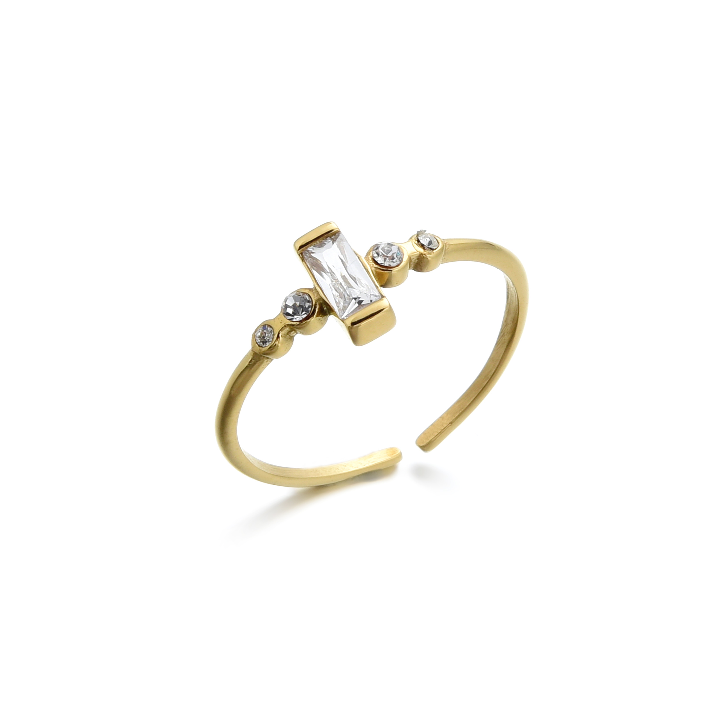 Кольцо женское CONNIE.steel CR0330046W, желтое