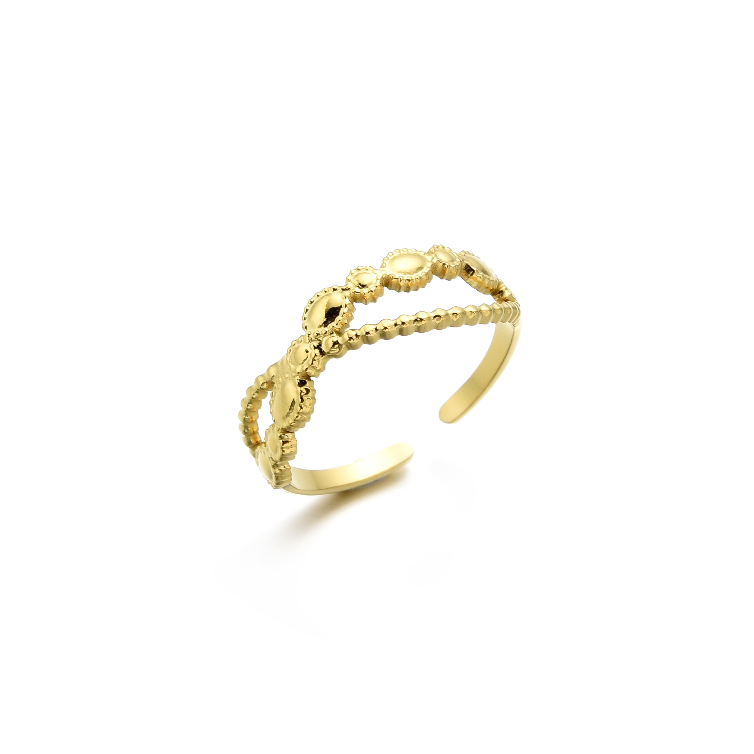 Кольцо женское CONNIE.steel CR0330048G, желтое