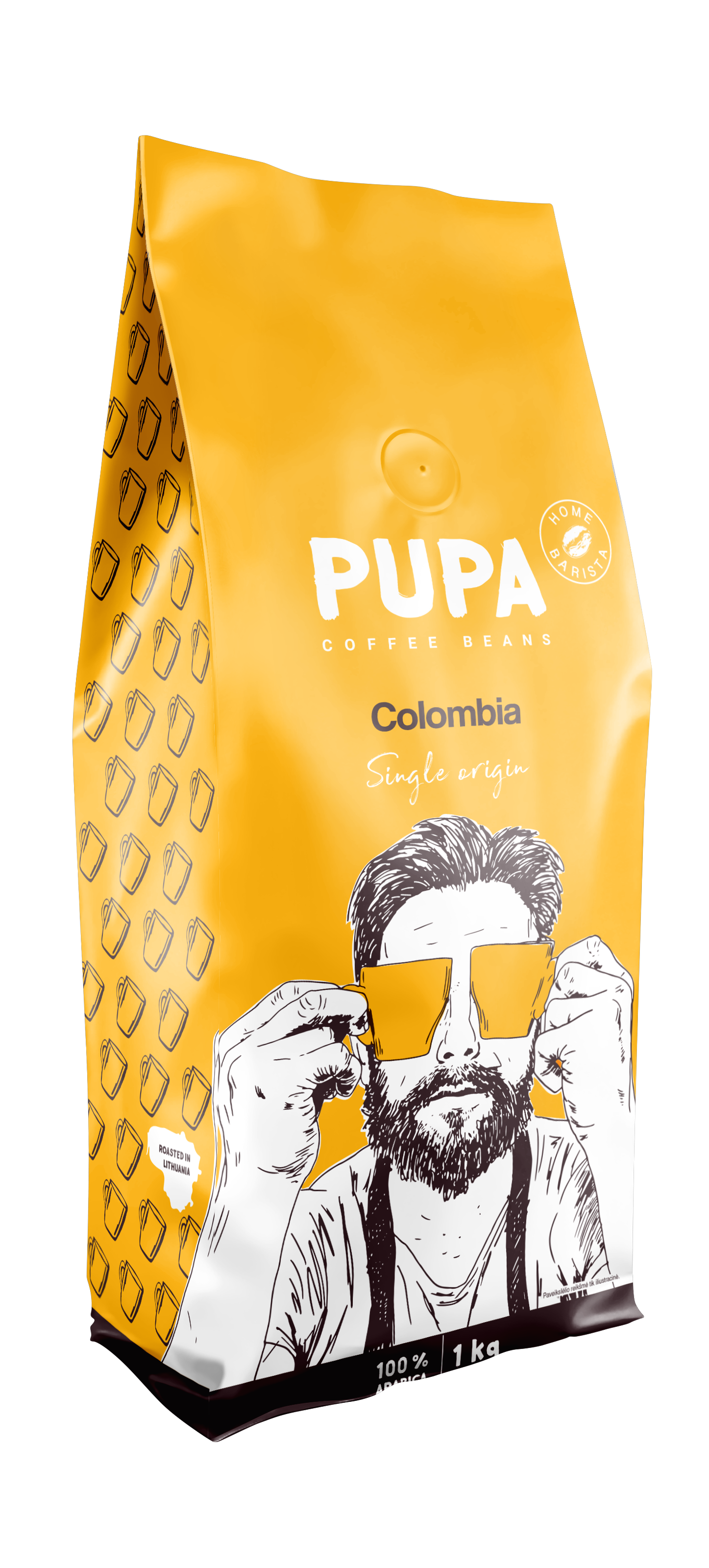 

Кофе в зернах Kavos Bankas Pupa Colombia 100% арабика, 1кг