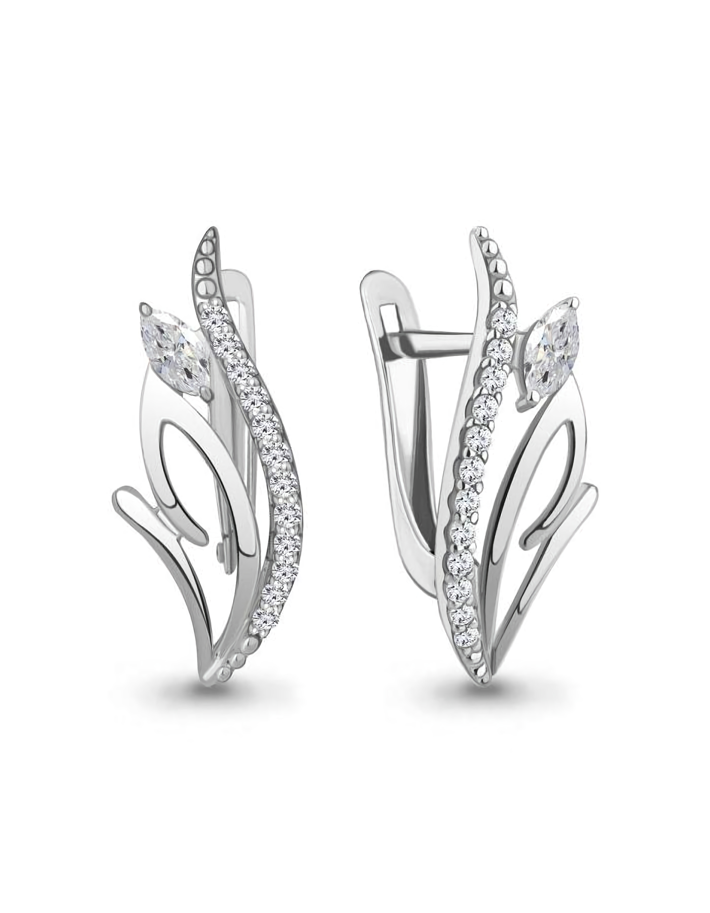 

Серьги из серебра TEO MAORI 849847А.5, фианит, 849847А.5