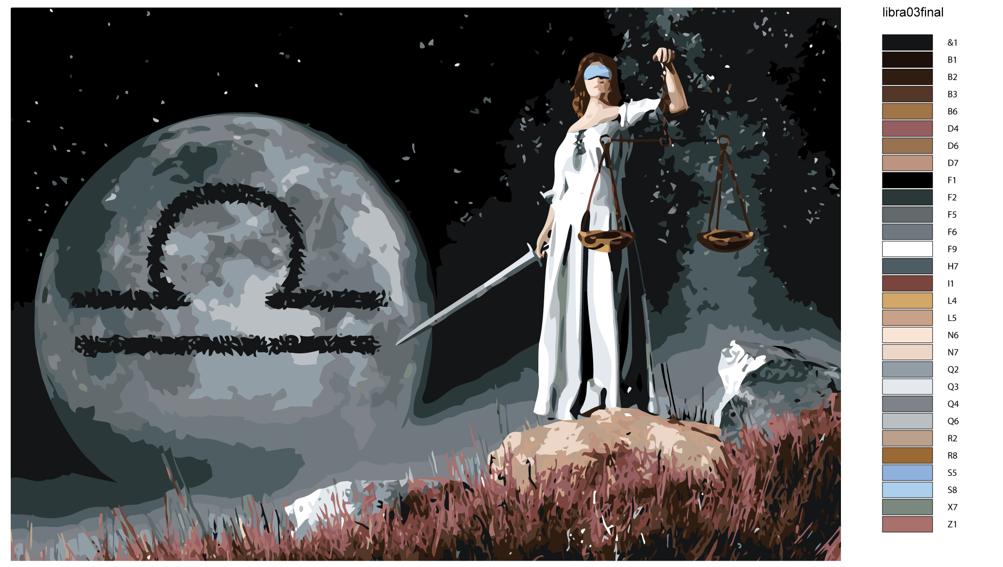 

Картина по номерам, Живопись по номерам, 48 x 72, KTMK-libra03public, KTMK-libra03public