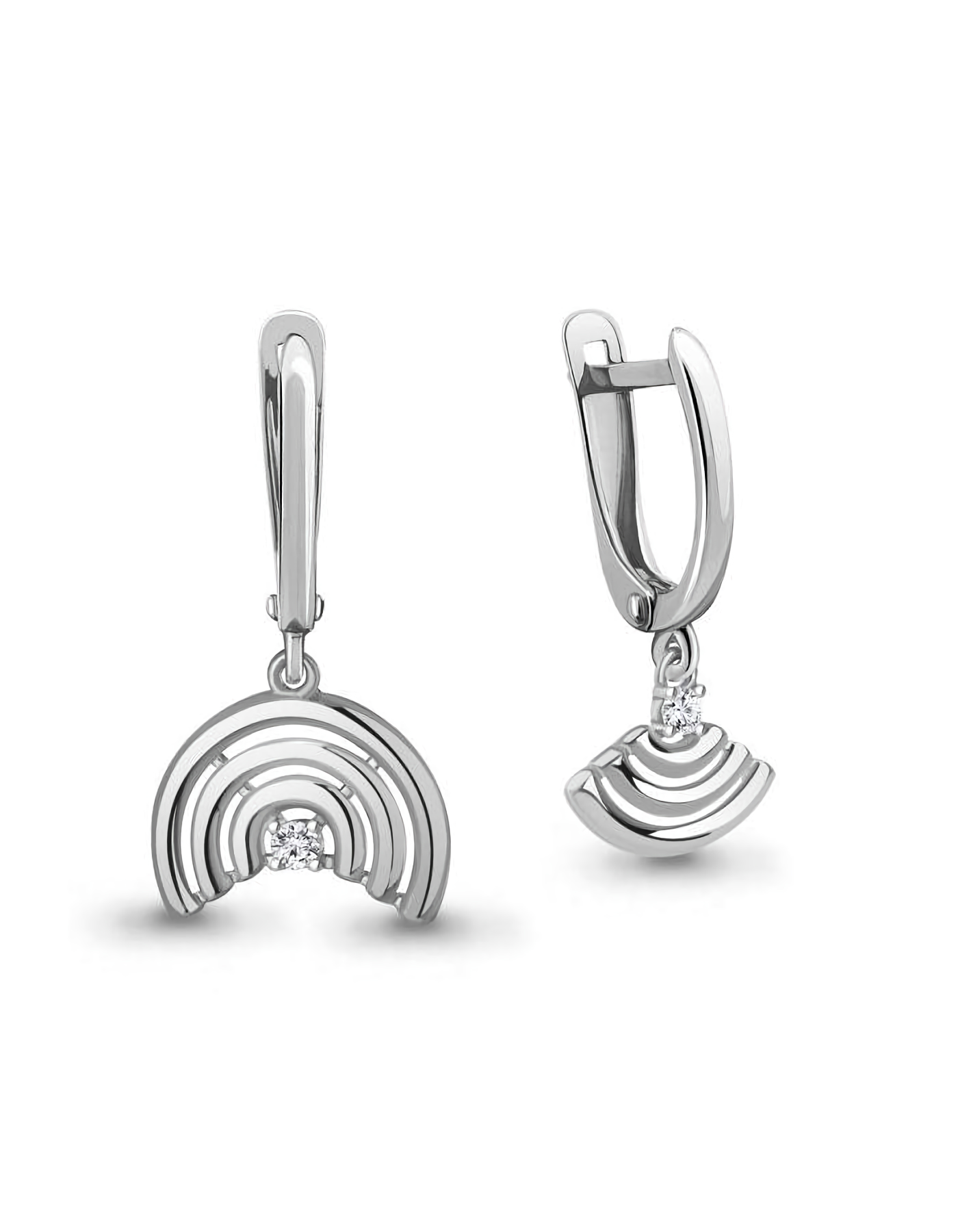 

Серьги подвески из серебра TEO MAORI 849921А.5, фианит, 849921А.5