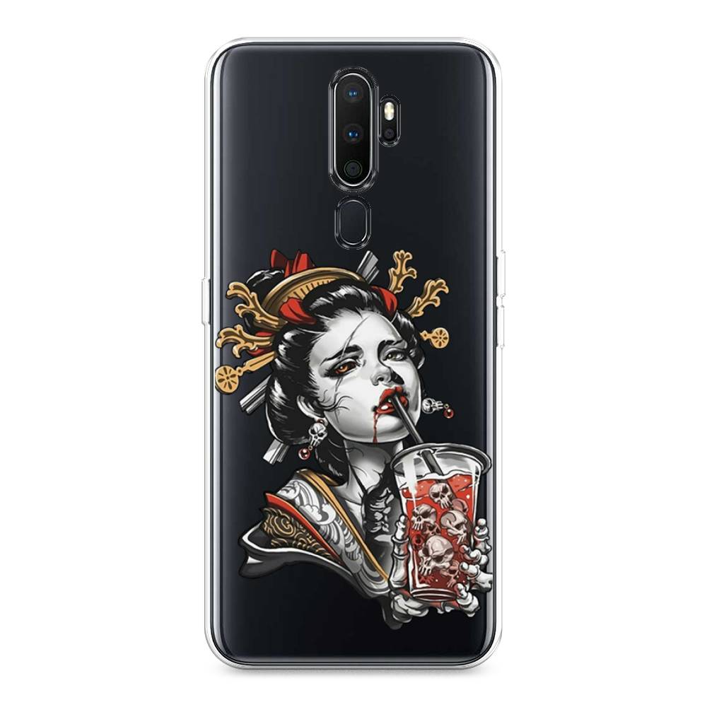 

Чехол на Oppo A5 "Опасная гейша", Красный;черный;серый, 251350-4