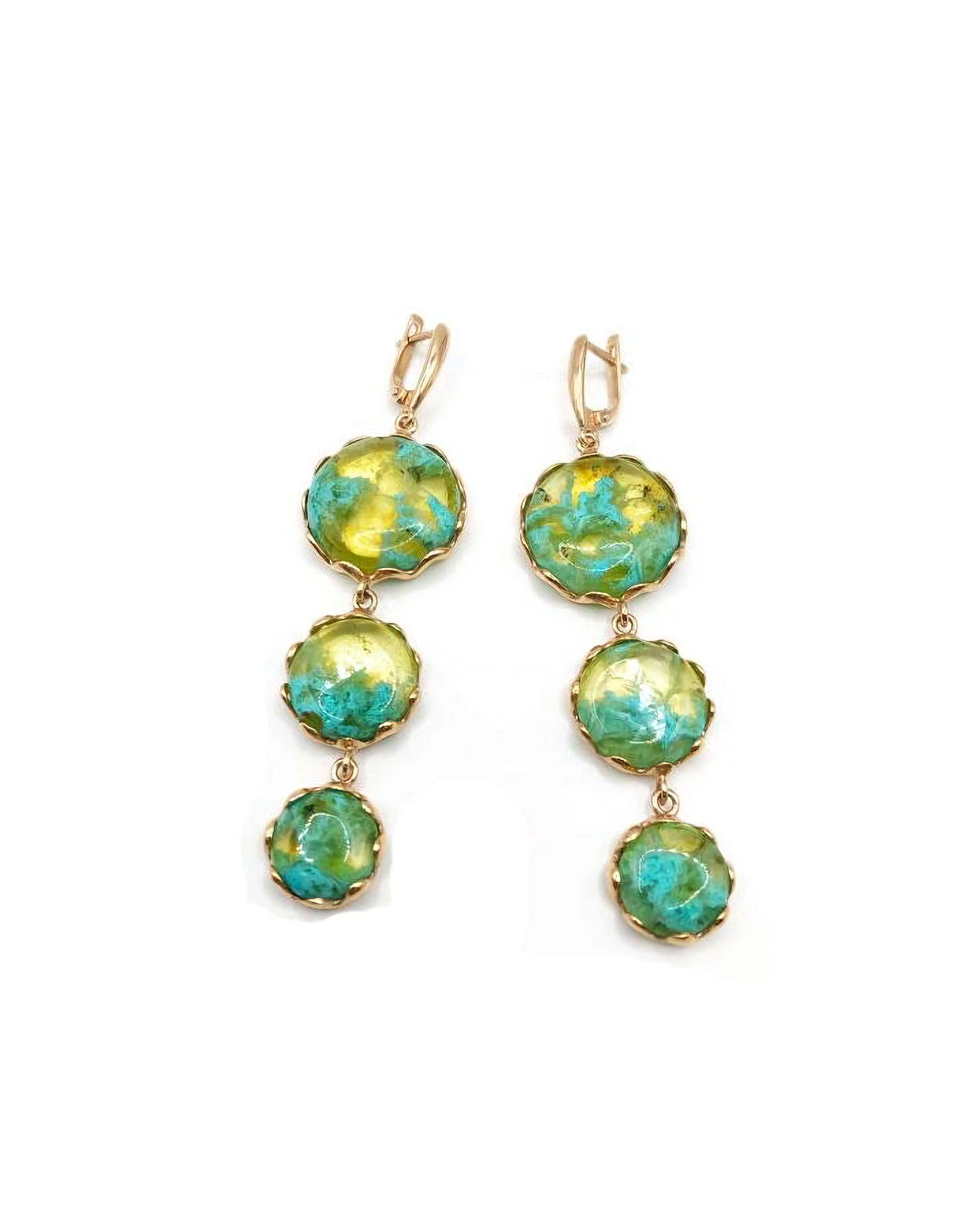 

Серьги подвески из серебра TEO MAORI 8721063, янтарь, 8721063