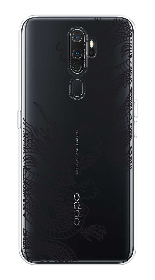 

Чехол на Oppo A5 "Два китайских дракона", Серый;черный, 251350-1