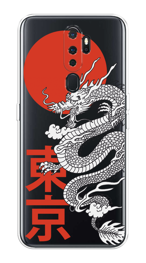 

Чехол на Oppo A5 "Китайский дракон", Черный;красный;белый, 251350-1