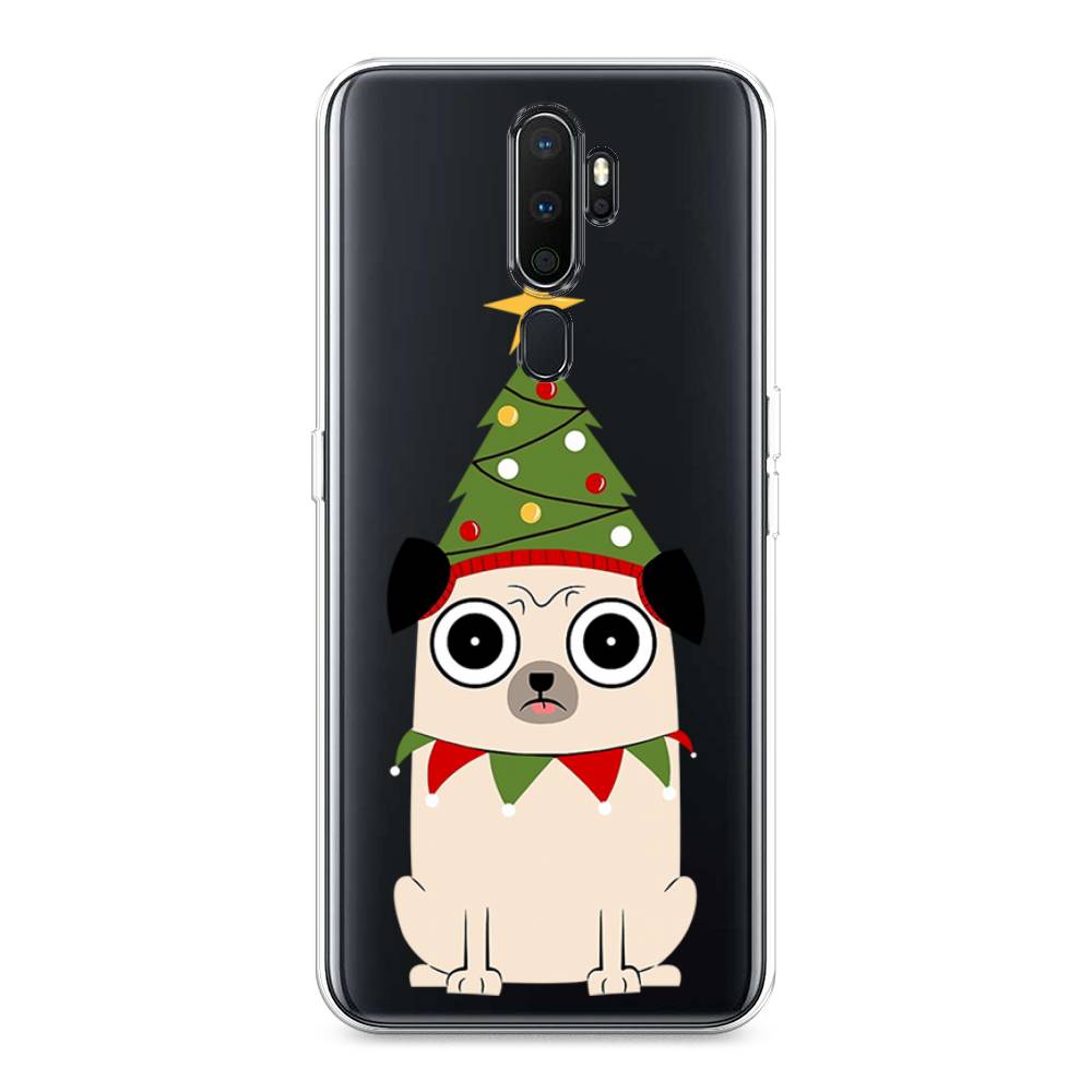 

Чехол на Oppo A5 "Собачка с ёлочкой", Бежевый;красный;зеленый, 251350-1