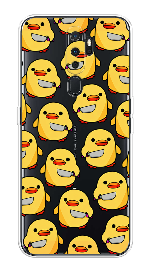 

Чехол на Oppo A5 "Утка с ножом", Прозрачный;желтый;оранжевый, 251350-1