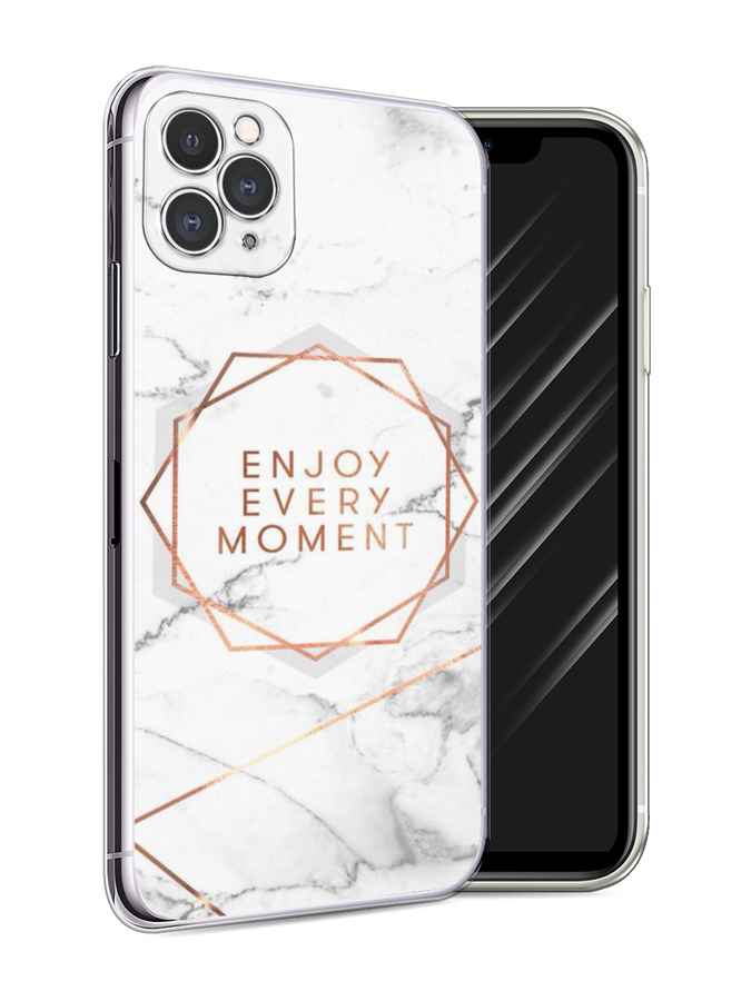 

Чехол Awog на Apple iPhone 11 Pro Max / Айфон 11 Pro Max "Enjoy every moment мрамор", Разноцветный, 12250-7
