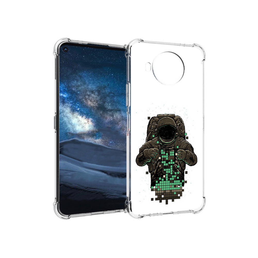 

Чехол MyPads Tocco для Nokia 8.3 космонавт с пикселями (PT227053.110.394), Прозрачный, Tocco