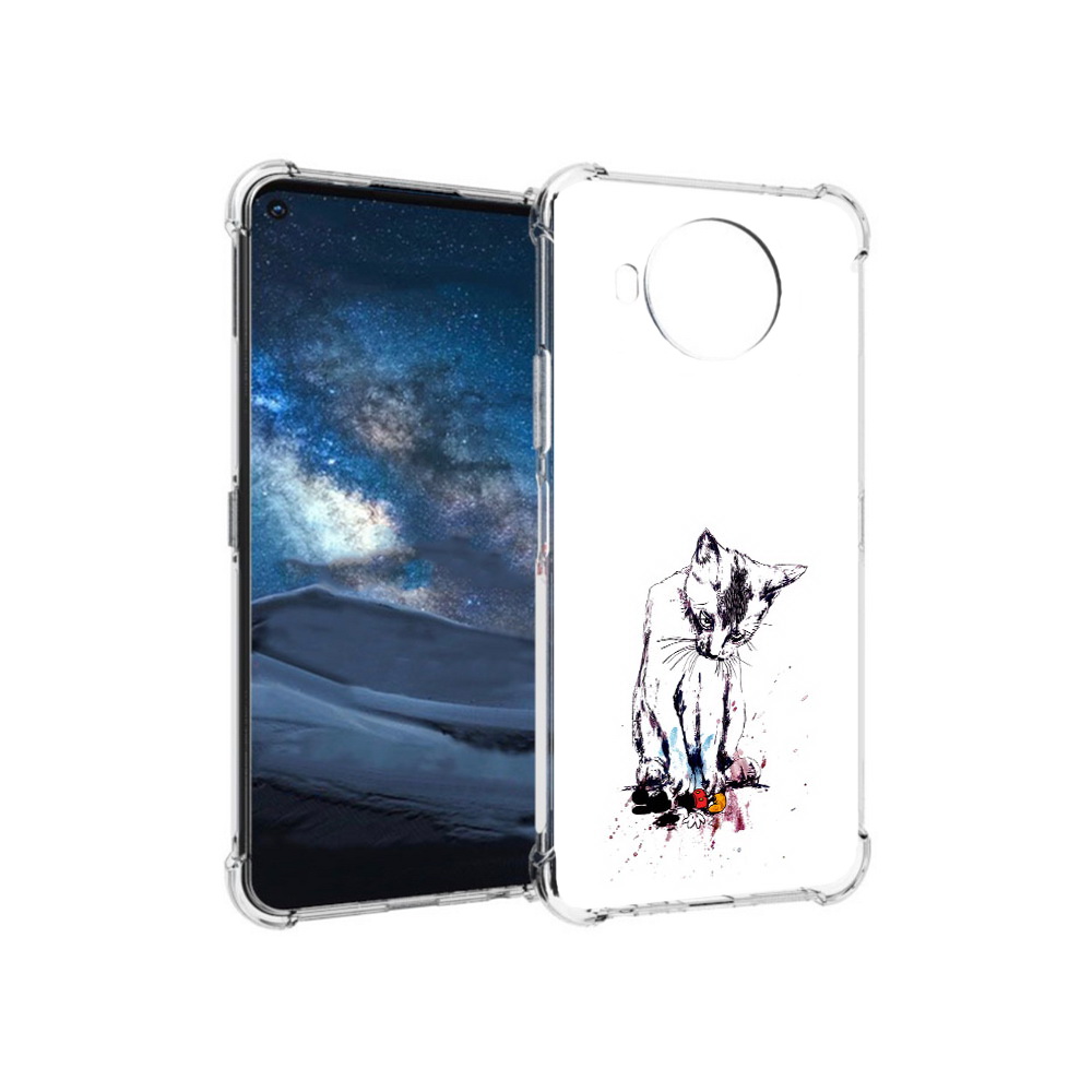 

Чехол MyPads Tocco для Nokia 8.3 кот и микки (PT227053.110.399), Прозрачный, Tocco
