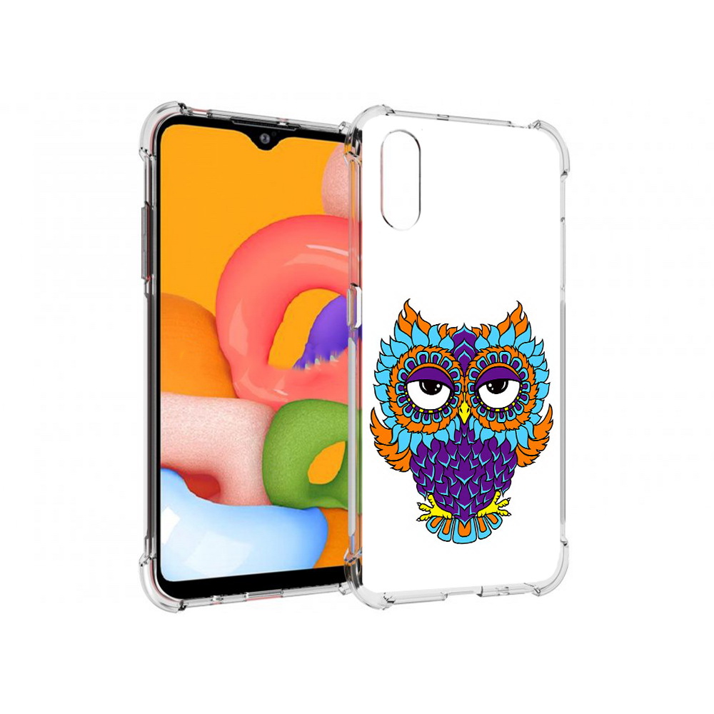 

Чехол MyPads Tocco для Samsung Galaxy A01 Цветная сова (PT144711.509.198), Прозрачный, Tocco