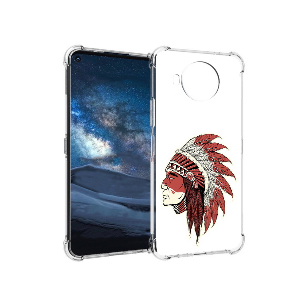 

Чехол MyPads Tocco для Nokia 8.3 красный индеец (PT227053.110.411), Прозрачный, Tocco