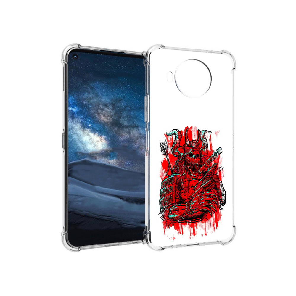 Чехол MyPads Tocco для Nokia 8.3 красный скелет воин (PT227053.110.413)