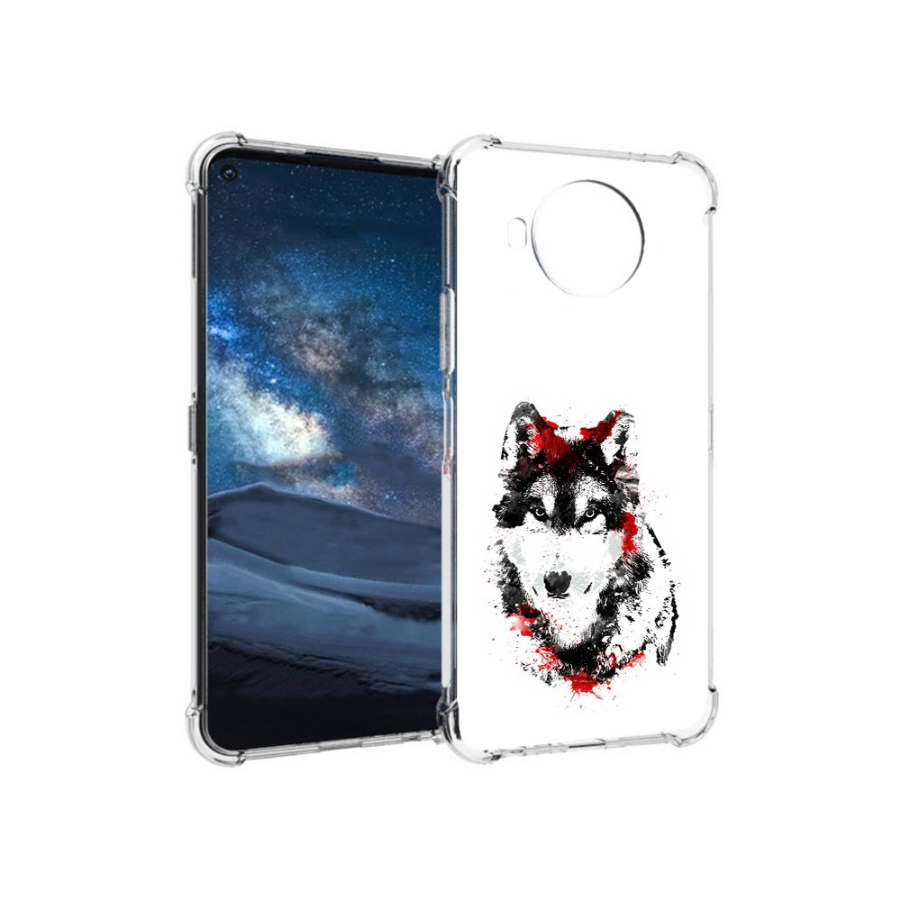 

Чехол MyPads Tocco для Nokia 8.3 кровавый волк (PT227053.110.416), Прозрачный, Tocco