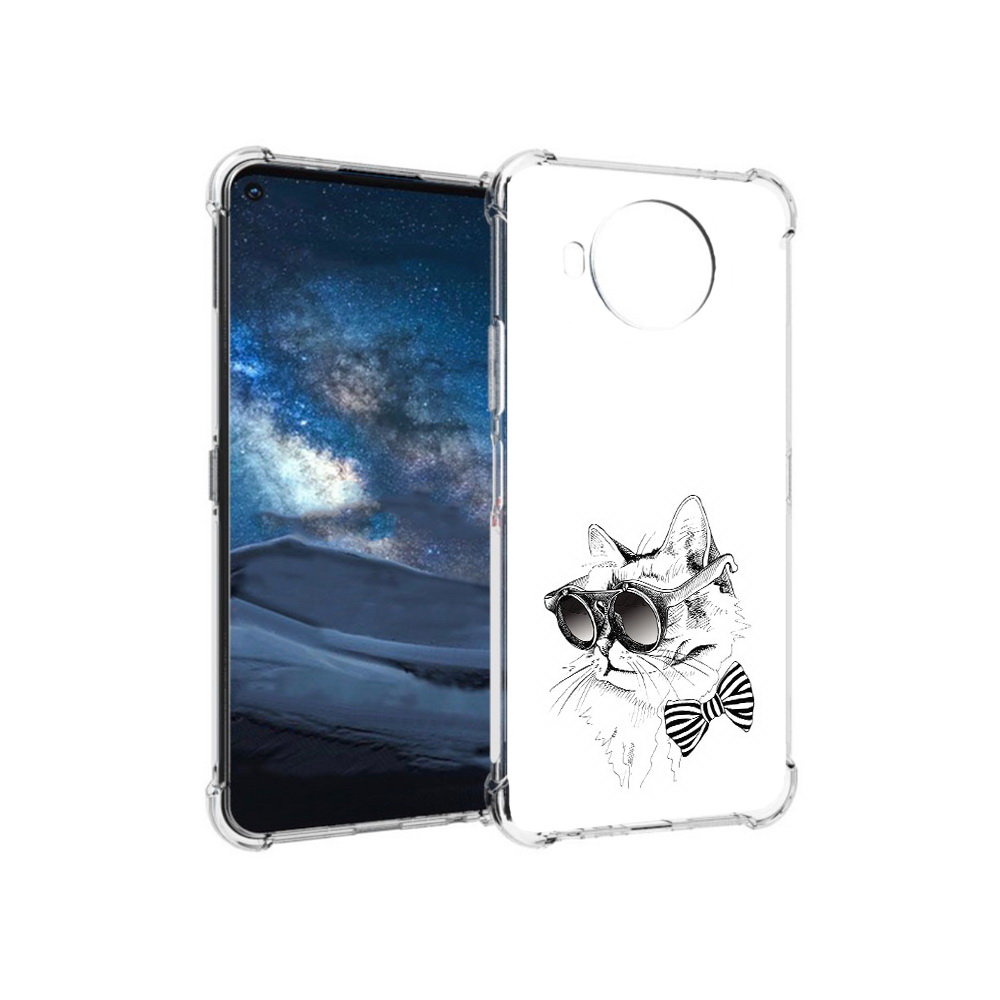 Чехол MyPads Tocco для Nokia 8.3 крутая кошка в очках (PT227053.110.421)