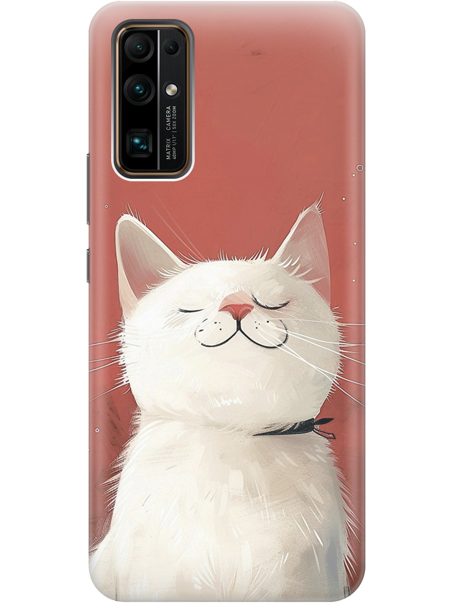 

Силиконовый чехол на Honor 30 с принтом "Гордый котик", Прозрачный;белый;красный, 722945812