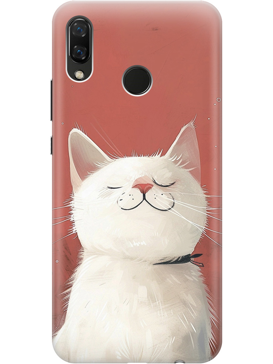 

Силиконовый чехол на Huawei Nova 3 с принтом "Гордый котик", Прозрачный;белый;красный, 718981112