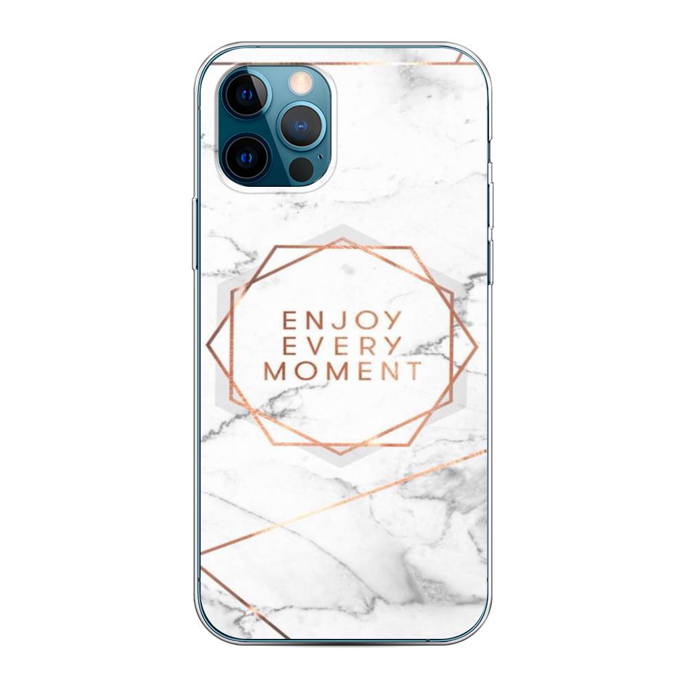 

Чехол Awog на Apple iPhone 12 Pro / Айфон 12 Pro "Enjoy every moment мрамор", Разноцветный, 12850-7