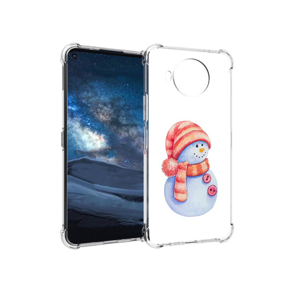

Чехол MyPads Tocco для Nokia 8.3 Веселый снеговик (PT227053.110.44), Прозрачный, Tocco