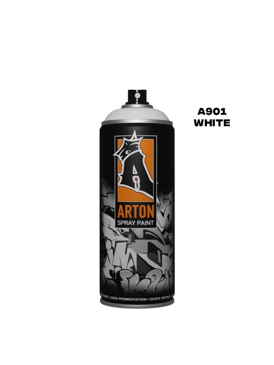 Аэрозольная краска Arton A901 White 520 мл белая