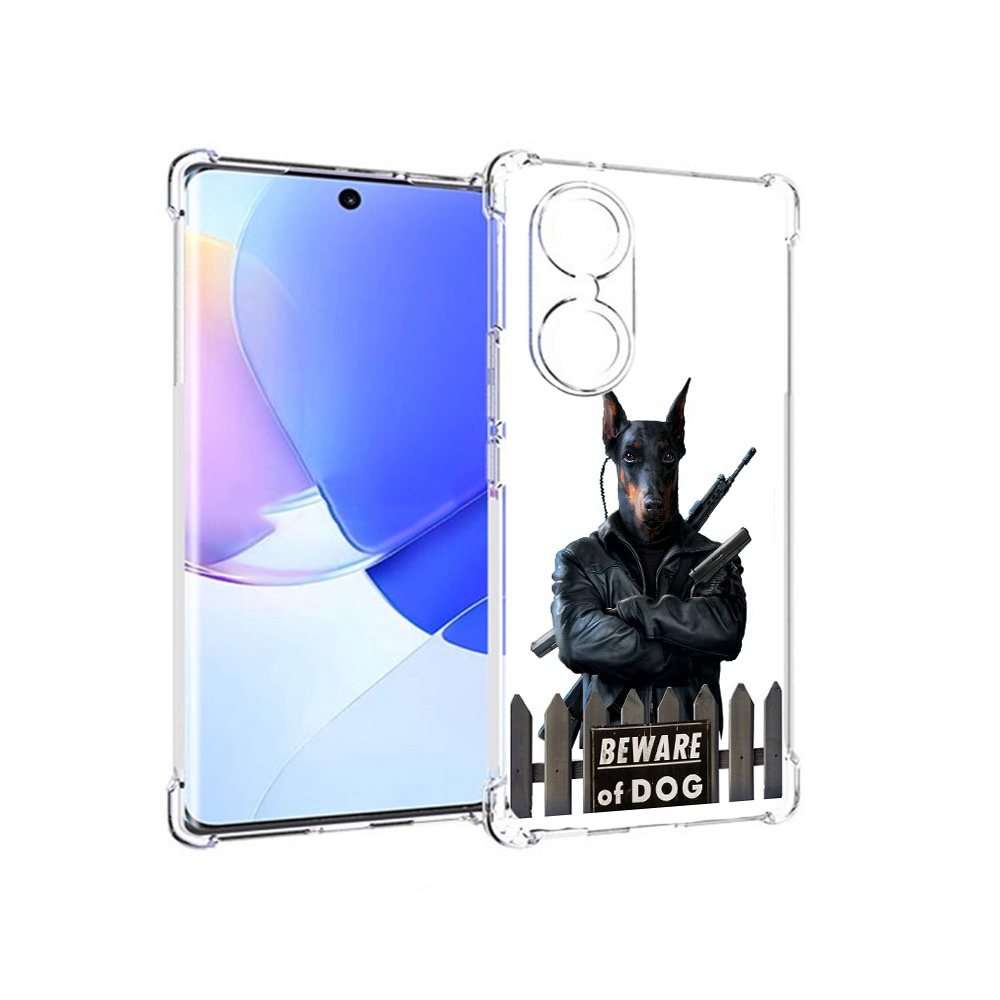 

Чехол MyPads Tocco для Honor 60 доберман, Прозрачный, Tocco