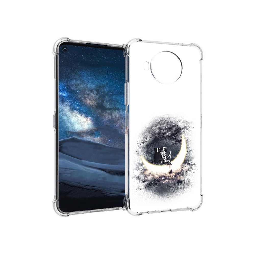 

Чехол MyPads Tocco для Nokia 8.3 лунный путешественник (PT227053.110.448), Прозрачный, Tocco