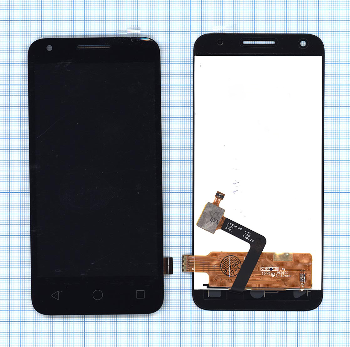

Дисплей для Alcatel One Touch Pixi 3 5017D 5019D черный