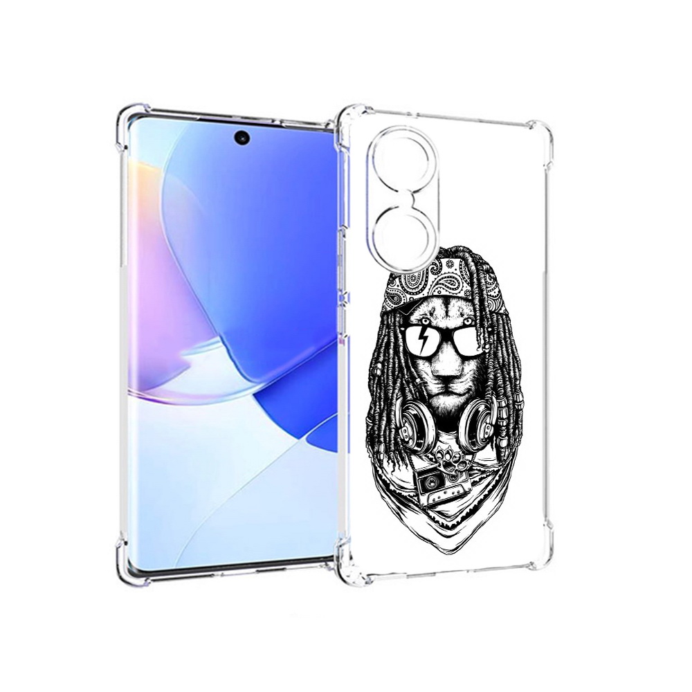 

Чехол MyPads Tocco для Honor 60 дреды льва, Прозрачный, Tocco