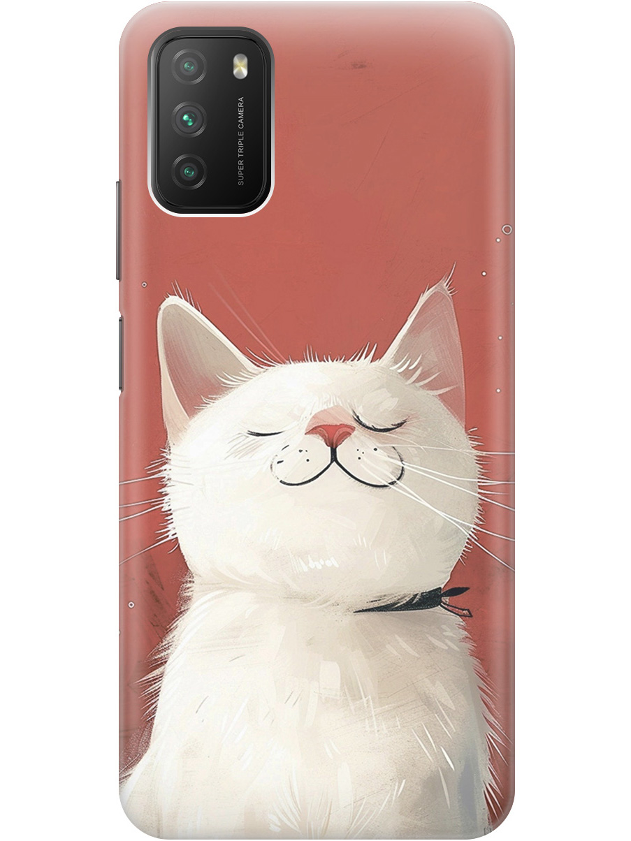 

Силиконовый чехол на Xiaomi Redmi 9T / Poco M3 с принтом "Гордый котик", Прозрачный;белый;красный, 724142712