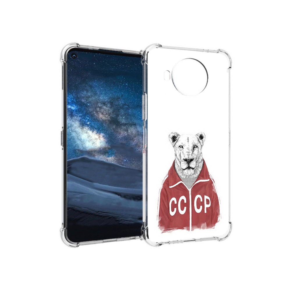 

Чехол MyPads Tocco для Nokia 8.3 львица ссср (PT227053.110.450), Прозрачный, Tocco