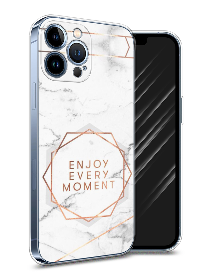 

Чехол Awog на Apple iPhone 13 Pro Max / Айфон 13 Pro Max "Enjoy every moment мрамор", Разноцветный, 14450-7