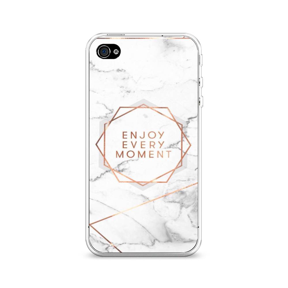 

Чехол Awog на Apple iPhone 4 / Айфон 4 "Enjoy every moment мрамор", Разноцветный, 10150-7