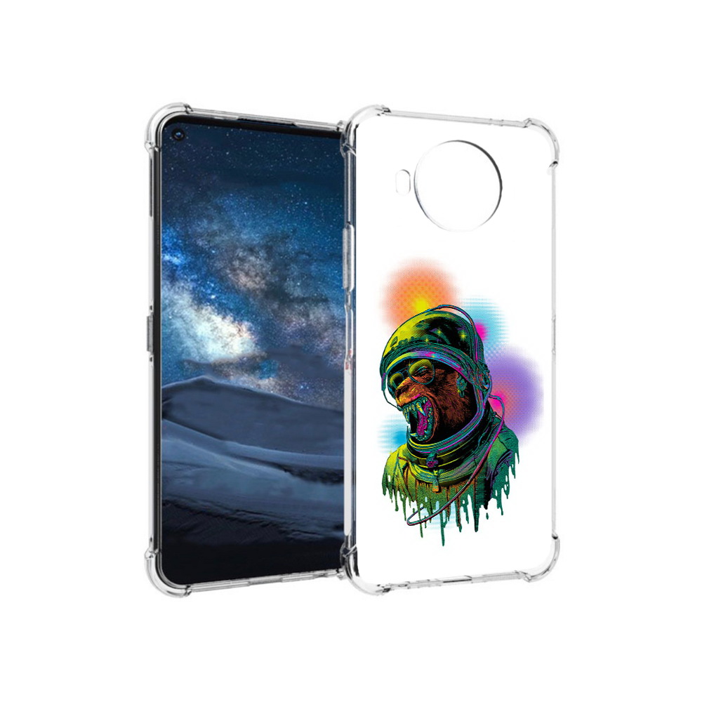 

Чехол MyPads Tocco для Nokia 8.3 медведь космонавт (PT227053.110.466), Прозрачный, Tocco